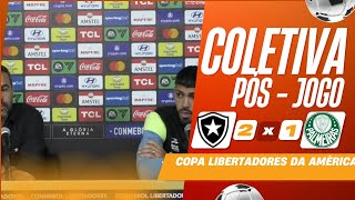 COLETIVA PÓS-JOGO | BOTAFOGO X PALMEIRAS | COPA LIBERTADORES DA AMÉRICA