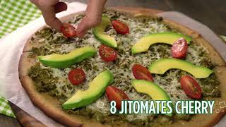 Pizza de quinoa, pesto y aguacate | Nutrioli Spray