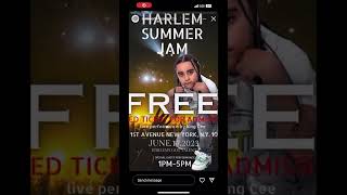 Harlem Summer Jam Tmr June 17 #nyc