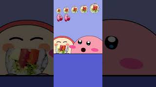 Kirby Animation - Extreme Small, Big, Giant Sushi with Waddle Dee!? 🤤 #shorts