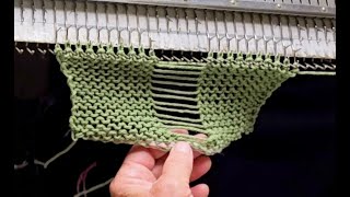 Easy Faux Lace for machine knitters