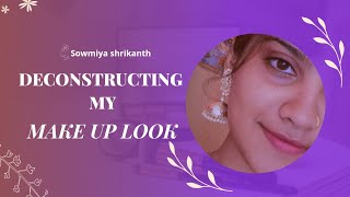 DECONSTRUCTING MY MAKEUP LOOK 💕 #contentcreator #makeup #makeuptutorial #simplemakeup #saraswatipuja