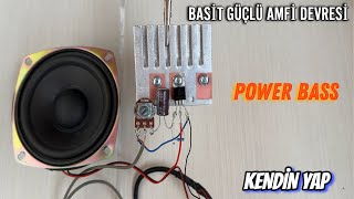 BASİT GÜÇLÜ AMFİ YAPIMI (5V - 12V) TEK TRANSİSTÖRLÜ AMFİ -  SUPER BASS AMPLIFIER #amplifier