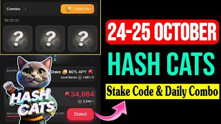 Hashcat Stake Code & Daily Combo Today 24-25 October | Hash Cats Stake Code | Hash Cats Daily Combo