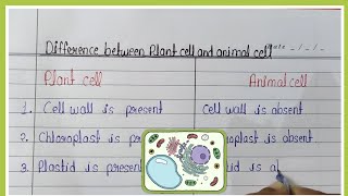 Difference Between Plant And Animal Cell For Students || Plant And Animal Cell difference ||