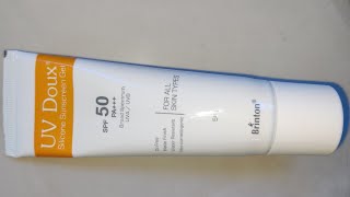 Unboxing of UV Doux sunscreen