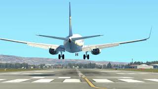 X-Plane 11 - Landing in Lisbon, Portela - Ryanair Boeing 737-800(WL) EI-DWM