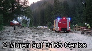 2 Murenabgänge auf B165 in Gerlos