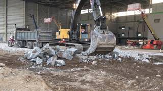 Volvo ec360 concrete removal