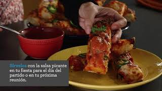 Bocaditos de Pizza Mexicana con Salsa Picante