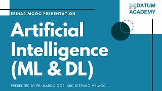 ARTIFICIAL INTELLIGENCE (MACHINE LEARNING & DEEP LEARNING) MOOC PRESENTATION || DATUM ACADEMY