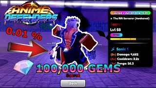 I SPENT 100K GEMS IN ANIME DEFENDERS, and this is what i got... | UPDATE 2