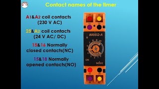 Timer switch -Contact names of the timer relay #shorts