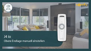 J4 io obere Endlage manuell einstellen | Somfy