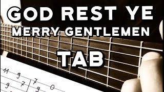 God Rest Ye Merry Gentlemen - free and easy guitar tab tutorial lesson