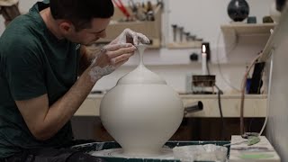 Throwing a Double Bellied Vase with Flared Neck on Skutt Professional Wheel