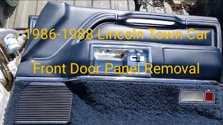 1987 1988 1989 Lincoln Town Car Front Right Passenger's Door Panel Removal