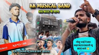 kk owner nilesh bhai ने न्यू music बजे दिया अक्की भाई के साथ 💥golu bhai न्यू garba 💥 kk musical band