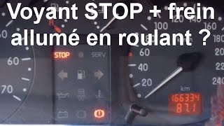 Voyant STOP + frein qui s'allume tout seul en roulant - fuite de liquide de frein - Renault Clio 2