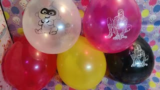 SPIDERMAN FUN POPPING LOTS OF BALLOONS PART31!#31#satisfying#asmr #boom_balloon #balloon #color #fun