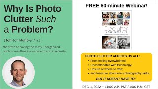 Declutter Your Photo Life: A Webinar and Book Launch