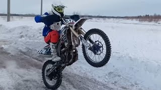 MOTOCROSS WINTER | YAMAHA YZ250F | KTM 250SX 2T | ARHANGELSKOE | JUMPING AND WAR