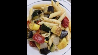 Ratatouille Pasta 🧅🧄🍆🫑🧀 Healthy & Easy Dinner In Under An Hour✌🏼❤️🍽 #easyrecipesfordinner