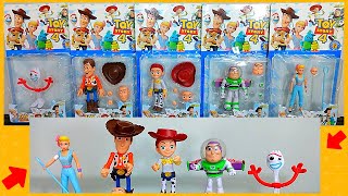 5 Bonecos Toy Story 4 - Xerife Woody, Buzz Lightyear, Betty, Forky, Jessie - Disney Pixar