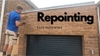 Repointing face brickwork