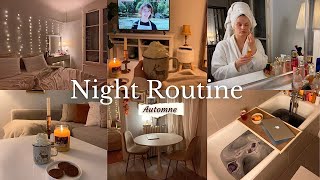 Ma Night Routine d’Automne 🍂| Cocooning, Bain relaxant, Skincare, Dîner, … (routine du soir)