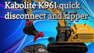 Kabolite K961-100S RC Excavator Quick disconnect and ripper fitting guide