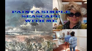 SMALL SEASCAPE  TUITION FOR BEGINNER STUDENT LEARN HOW TO PAINT A SEASCAPE