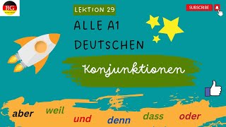 All A1 German Conjunction | Hauptsatz & Nebensatz | sätze verbinden | Verb Positioning