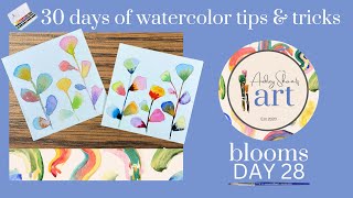 Day 28 BLOOMS Inktober 2024 30 Watercolor Tips + Tricks - 30 Day Series