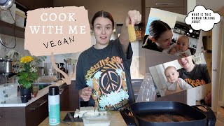 Day in the life as a mom of 2|Cook with me|easy vegan