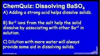 Dissolving BaSO4  (Quiz)