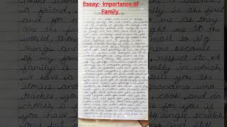 essay on importance of family/#shabbseducation /#shortsfeed .