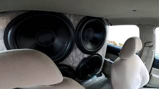 Toyota Prius DESTROYED by 4 Fi Audio 18 Inch Subwoofers