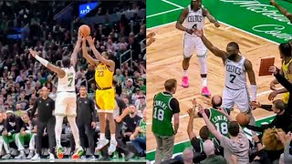 Jaylen Brown Blocks Aaron Nesmith & Saves the Ball That Fires Up the Crowd During Game1 ECF