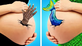 WOW🤯Pregnant Mermaid VS Pregnant Vampire || Crazy Pregnancy Hacks & Gadgets by Crafty Panda Go!