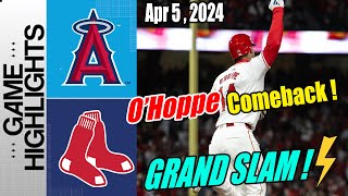 Los Angeles Angels vs Boston Red Sox [O'HOPPE GRAND SLAM COME BACK WIN !!!!! ]