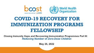 Part 3: COVID-19 Recovery For Immunization Programs Fellowship (English)​