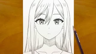 How to Draw a Beautiful Anime Girl Character | Step-by-Step Drawing Process