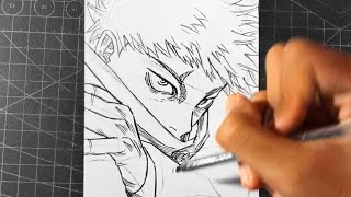 How to draw YUJI Threatening SUKUNA Moments - Jujutsu Kaisen