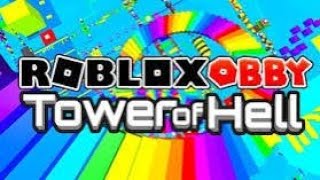 Playing Tower of Hell game on Roblox