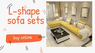 L shaped sofa set designs 2021 | Best Corner Sofa Set Designs @Raainadas