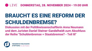 Braucht es eine Reform der Schuldenbremse?