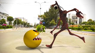 Siren Head vs Pac man in Real Life