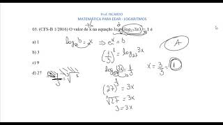 OFICINA DAS EXATAS - LOGARITMOS - EEAR