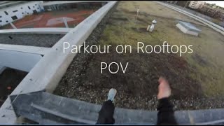 Parkour on Rooftops POV/GoPro